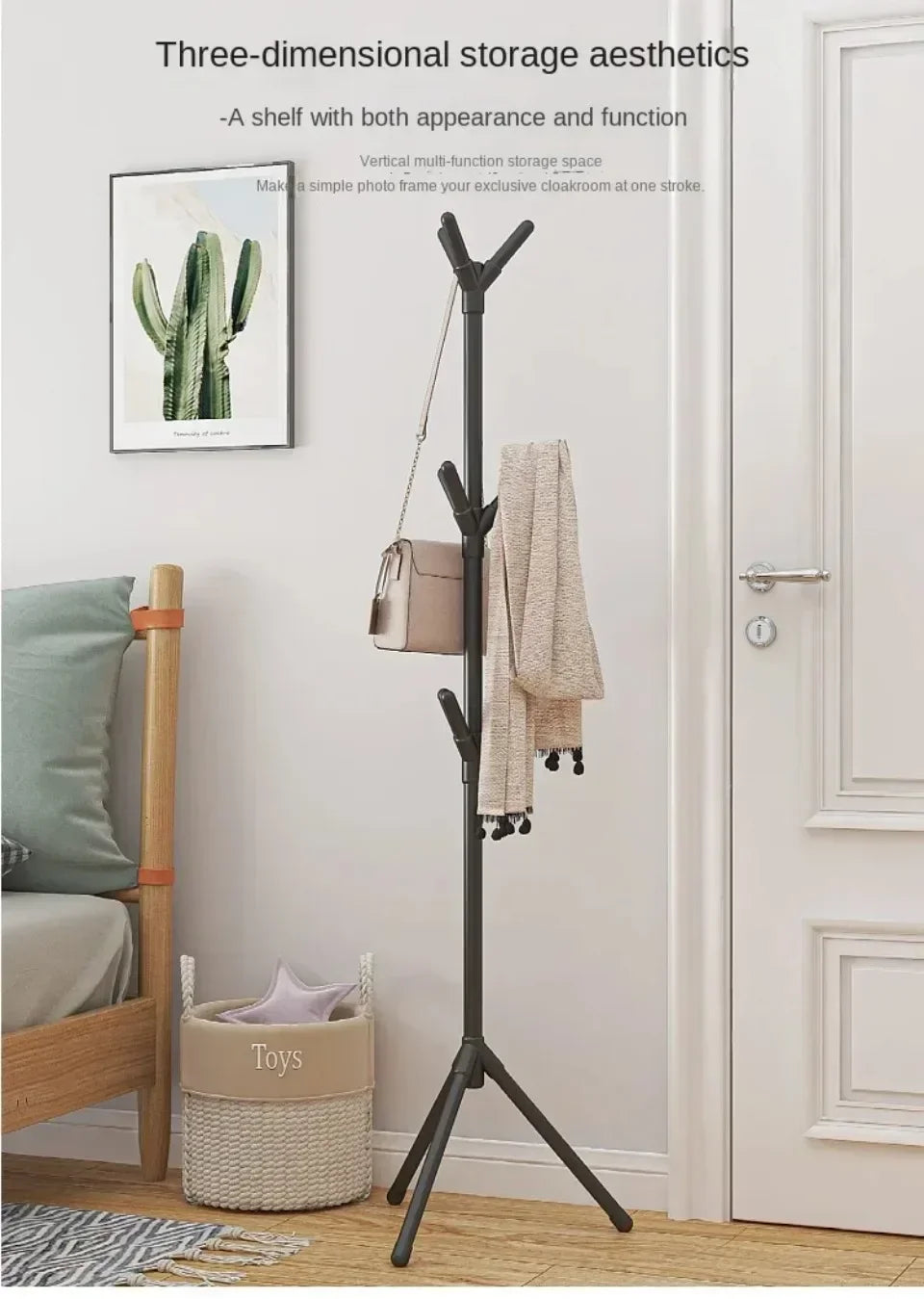 Floor-to-Ceiling Coat & Hat Rack