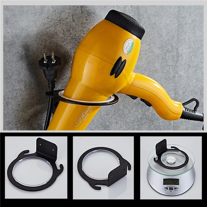 Space Aluminium Hair Dryer Holder & Organizer