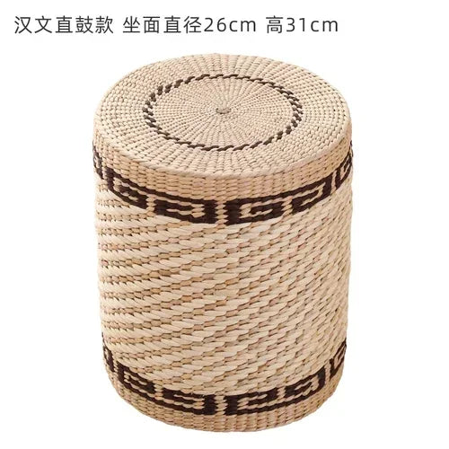 Tight Weave Sofa Seat Sturdy Sitting Stool Pine Shoe Changing Bench High Load-bearing Small Stools Suitable for Living Room