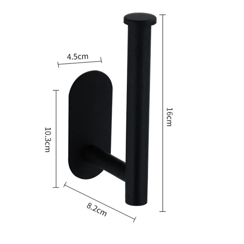 Punch-Free Stainless Steel Toilet Paper Holder