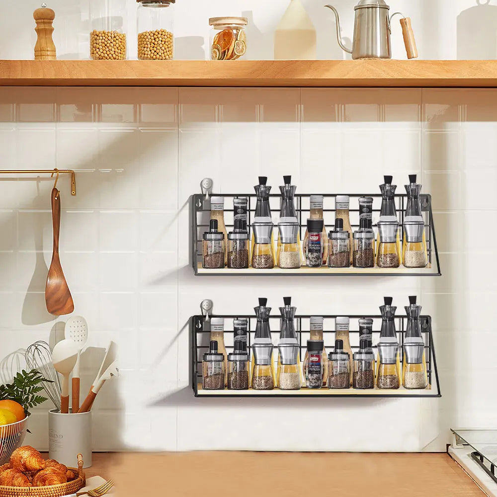 Wall Mounted Wood Hanging Shelves (no Drilling)