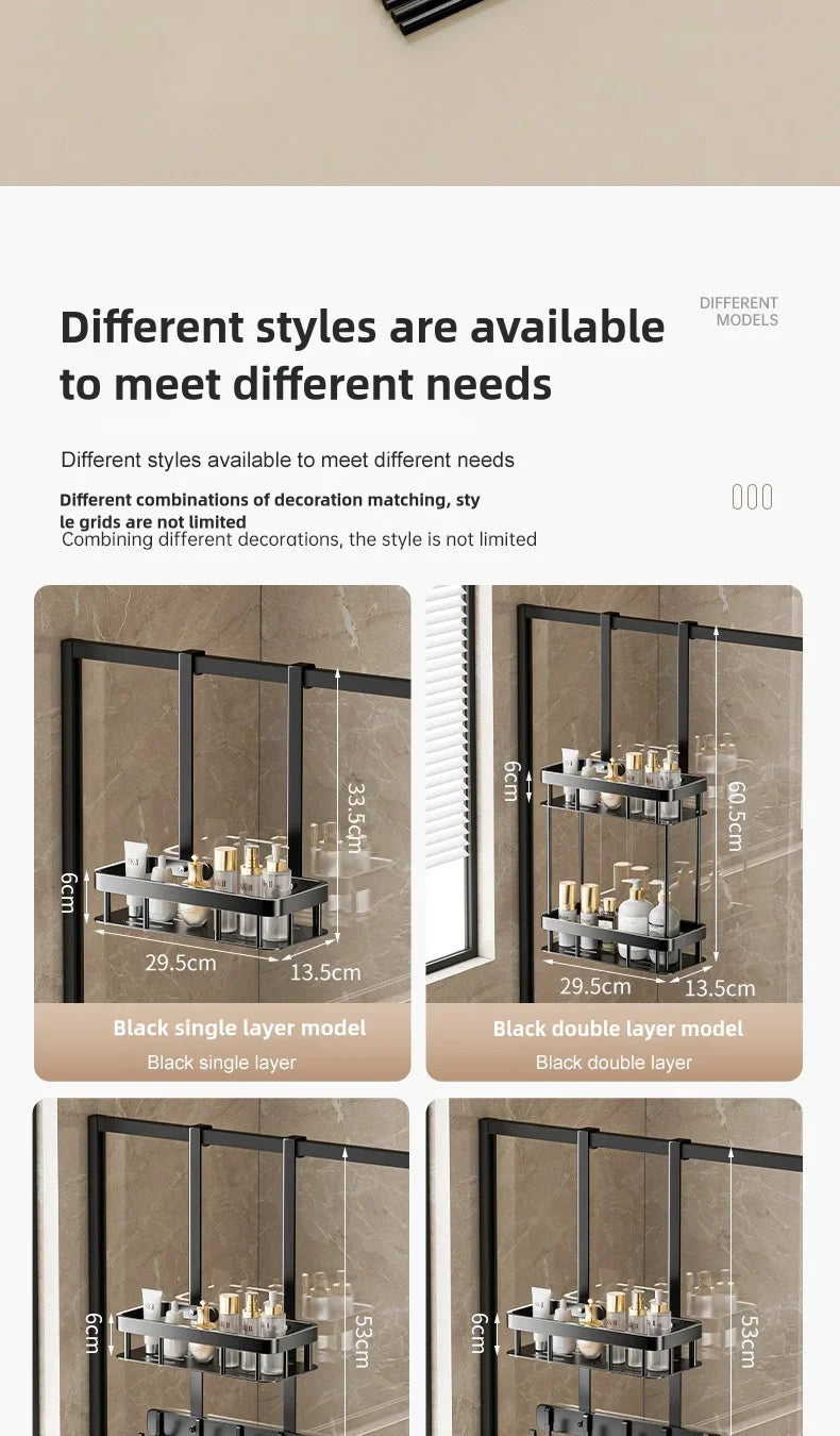 Hanging Shower Rack – Space-Saving Bathroom Organizer
