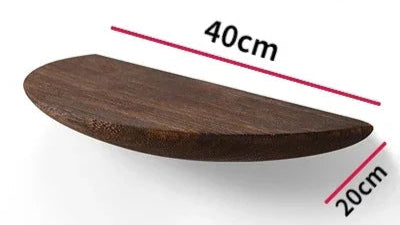 Half-Moon Wooden Wall Shelf