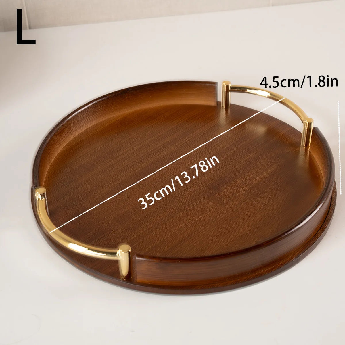 Modern Bamboo Round Tray
