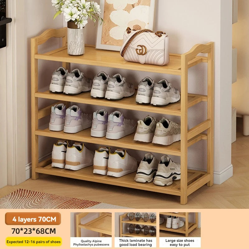 Multi-Layer Solid Wood Shoe Rack