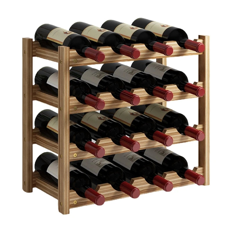Standing Wooden Wine Rack Organizerr