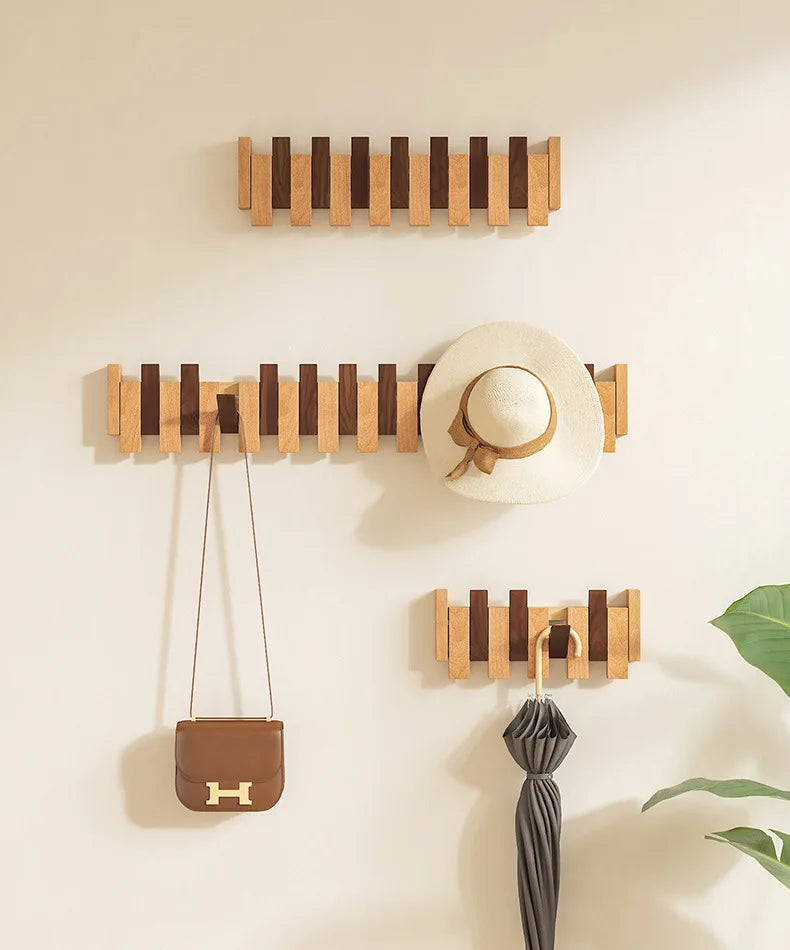 Wooden Piano Key Clothing Hooks