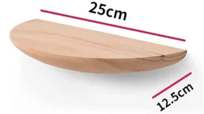 Half-Moon Wooden Wall Shelf