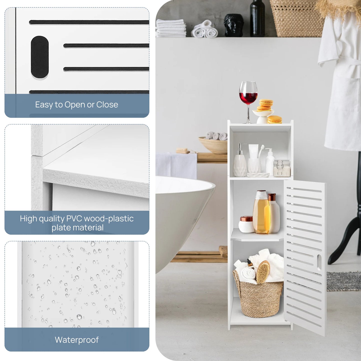 3-Tier Freestanding Bathroom Cabinet