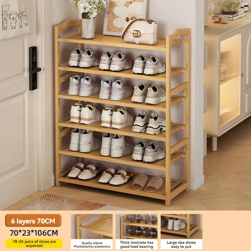Multi-Layer Solid Wood Shoe Rack