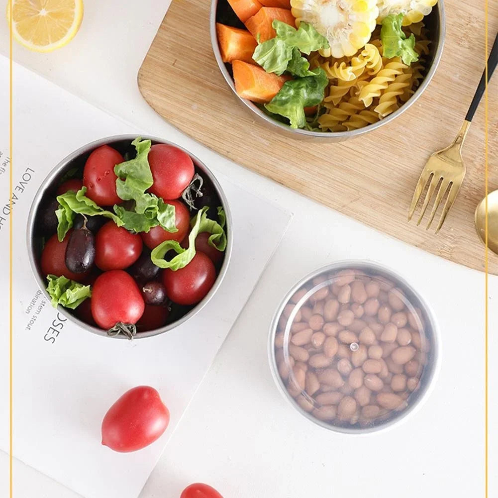 5-Piece Stainless Steel Mixing Bowl Set with Lids