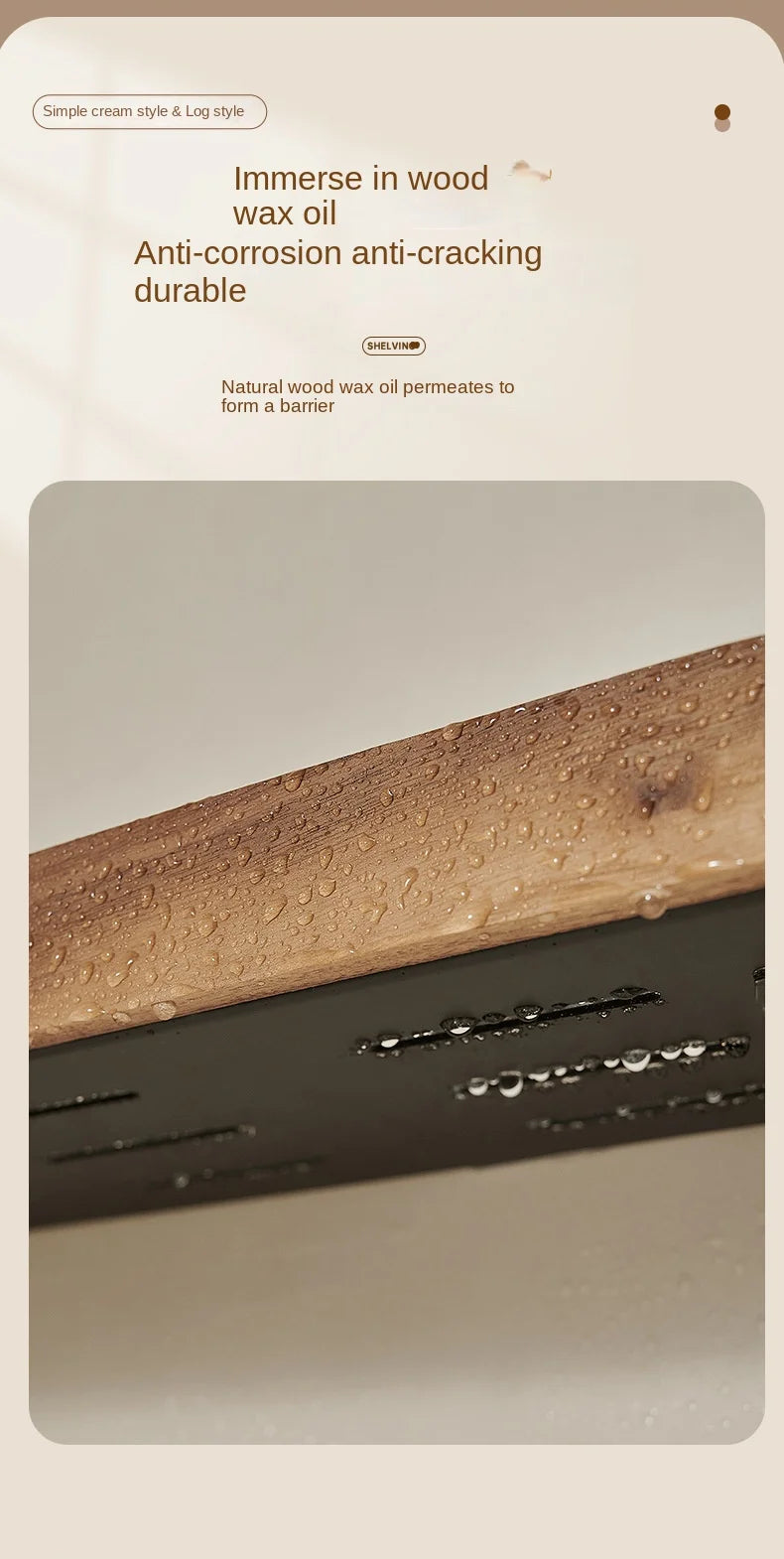 Wall-Mounted Wooden Kitchen Storage Rack