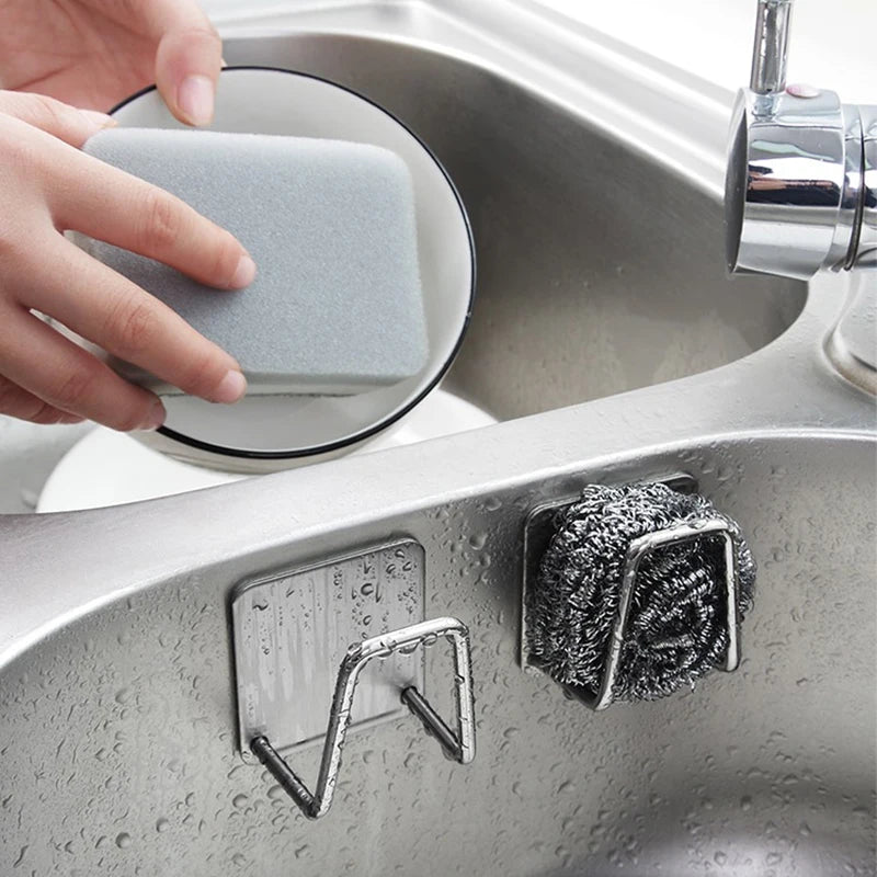 Minimalist Stainless Steel Sink Sponge Rack
