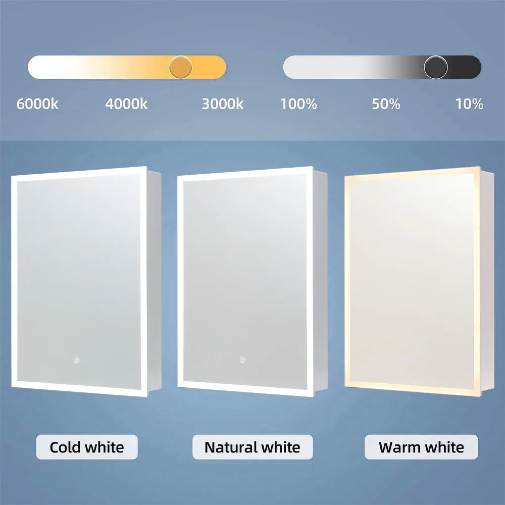 Modern LED Wall-Mounted Mirror Cabinet