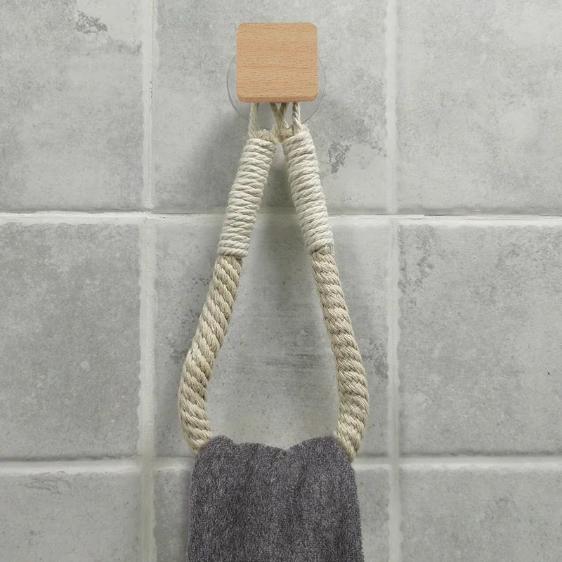 Minimalist Nail-Free Rope Paper Towel Holder