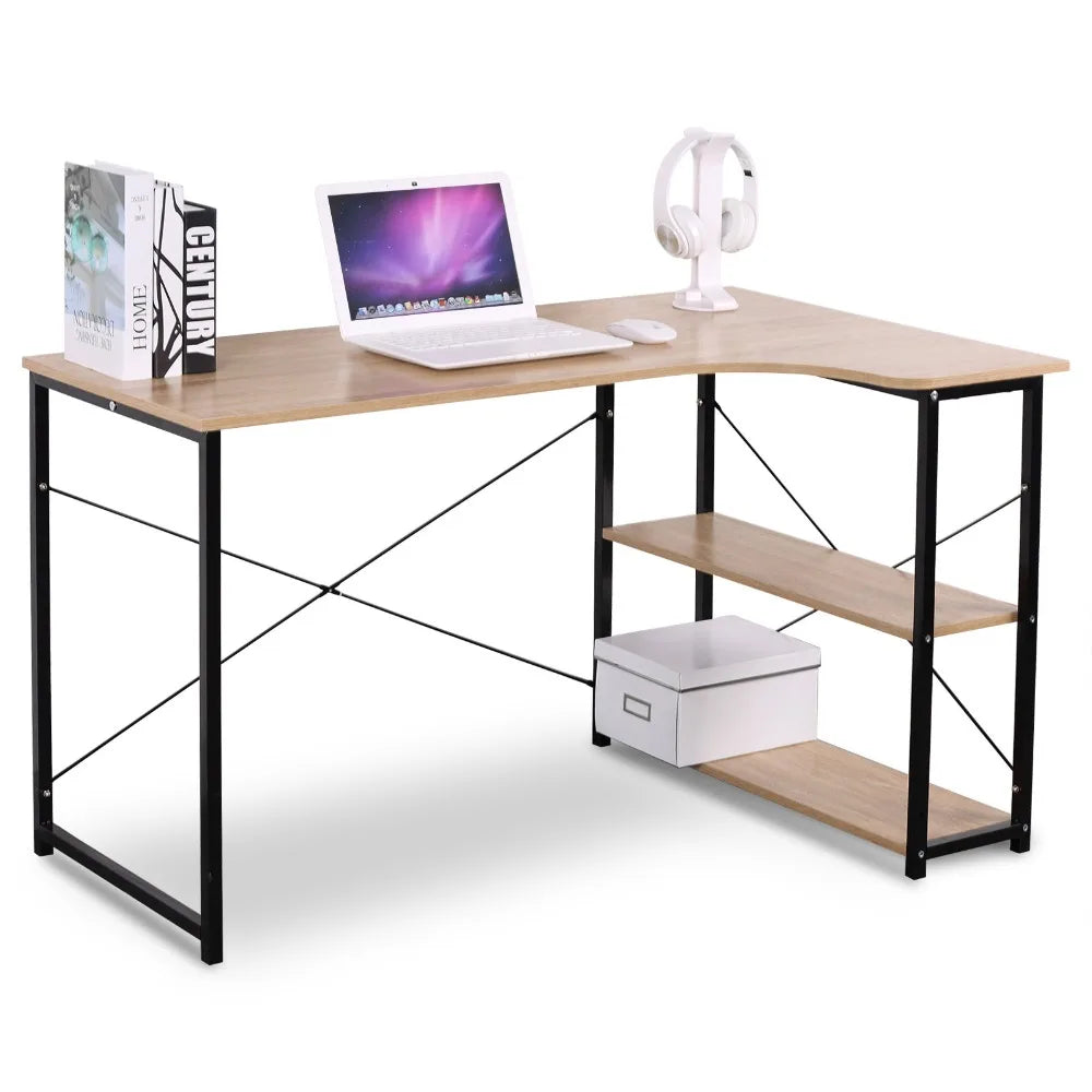 WOLTU 1PC Computer Table L-Shaped Office Desk  PC Laptop Table Workstation Study Writing Desk Dining Gaming Table