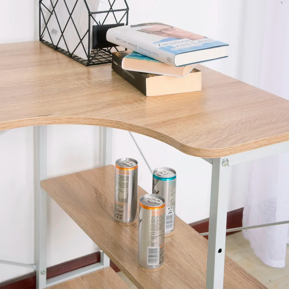 WOLTU 1PC Computer Table L-Shaped Office Desk  PC Laptop Table Workstation Study Writing Desk Dining Gaming Table